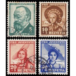 Suiza Switzerland 354/57 1940 Pro juventud Gottfried Keller Usados Suiza Switzerland 354/57 1940 Pro juventud Gottfried Keller Usados