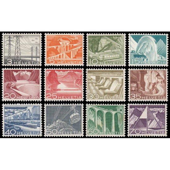 Suiza Switzerland 481/92 1949 Paisajes y técnicas MH Suiza Switzerland 481/92 1949 Paisajes y técnicas MH