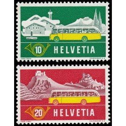 Suiza Switzerland 537/38 1953 Correos en los Alpes Suiza Switzerland 537/38 1953 Correos en los Alpes