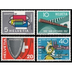 Suiza Switzerland 586/89 1957 Serie de propaganda MH Suiza Switzerland 586/89 1957 Serie de propaganda MH