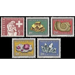 Suiza Switzerland 606/10 1958 Pro patria Piedras preciosas MH Suiza Switzerland 606/10 1958 Pro patria Piedras preciosas MH