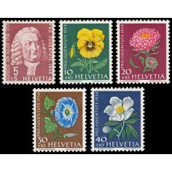 Suiza Switzerland 616/20 1958 Pro juventud Flores flowers MH Suiza Switzerland 616/20 1958 Pro juventud Flores flowers MH
