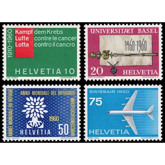 Suiza Switzerland 639/42 1960 Sellos de propaganda MH Suiza Switzerland 639/42 1960 Sellos de propaganda MH