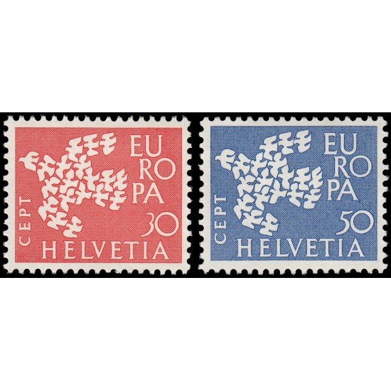 Suiza Switzerland 682/83 1961 Europa Paloma MH Suiza Switzerland 682/83 1961 Europa Paloma MH