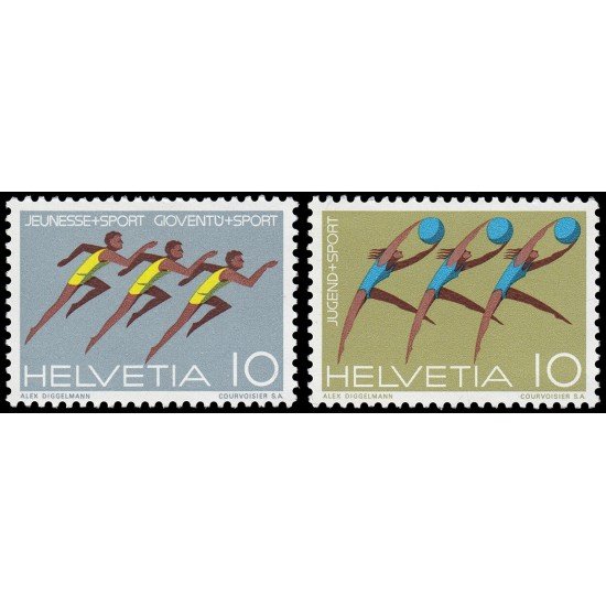 Suiza Switzerland 872/73 1971 Juventud y deporte MNH Suiza Switzerland 872/73 1971 Juventud y deporte MNH