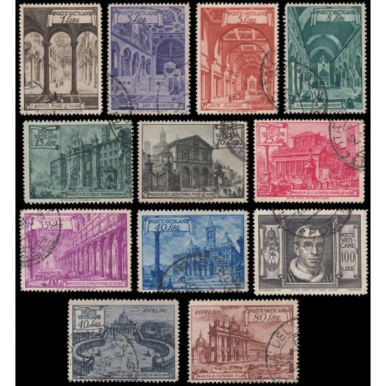 Vaticano 140/49 +11/12 Expres 1949 Iglesias y Basílicas Romanas Usados Vaticano 140/49 +11/12 Expres 1949 Iglesias y Basílicas Romanas Usados