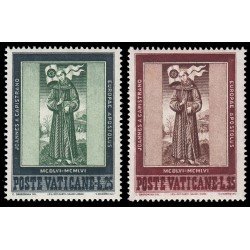 Vaticano 230/31 1956 500 aniv. de la muerte de San Juan de Capestrano MNH Vaticano 230/31 1956 500 aniv. de la muerte de San Juan de Capestrano MNH