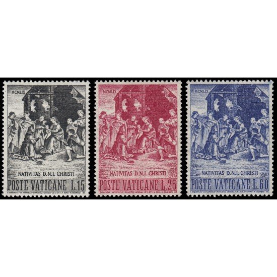 Vaticano 284/86 1959 Navidad MNH Vaticano 284/86 1959 Navidad MNH