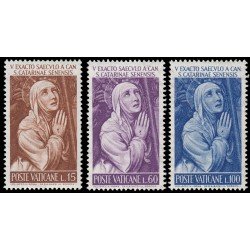Vaticano 353/55 1962 500 aniv. de la canonización de santa Catalina de Siena MNH Vaticano 353/55 1962 500 aniv. de la canonización de santa Catalina de Siena MNH