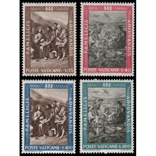 Vaticano 374/77 1963 Campaña mundial contra el hambre MNH Vaticano 374/77 1963 Campaña mundial contra el hambre MNH