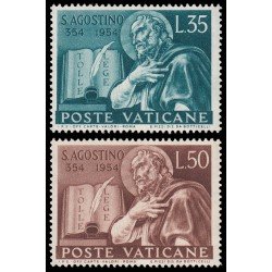 Vaticano 205/06 1954 1600 aniv. del nacimiento de San Agustín MNH Vaticano 205/06 1954 1600 aniv. del nacimiento de San Agustín MNH