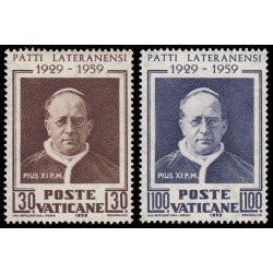 Vaticano 272/73 1959 30 aniv. de la firma de los acuerdos de Letran MNH Vaticano 272/73 1959 30 aniv. de la firma de los acuerdos de Letran MNH