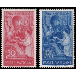 Vaticano 213/14 1955 500 aniv. de la muerte de Fra Angélico MNH Vaticano 213/14 1955 500 aniv. de la muerte de Fra Angélico MNH