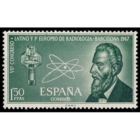 España Spain 1790 1967 VII Congreso Latino y I Europeo de Radiología en Barcelona MNH