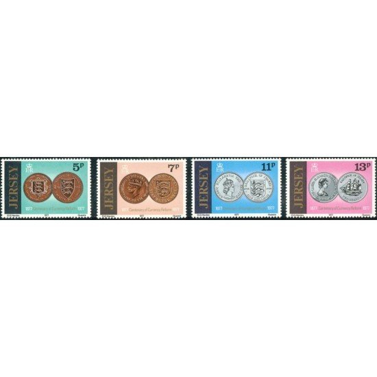 BA2/S Jersey  Nº 154/57  1977 Cent. de la reforma monetaria Lujo
