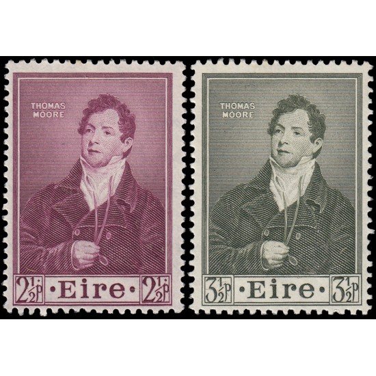 Irlanda Ireland 116/17 1952 Centenario de la muerte del poeta Thomas Moore MNH