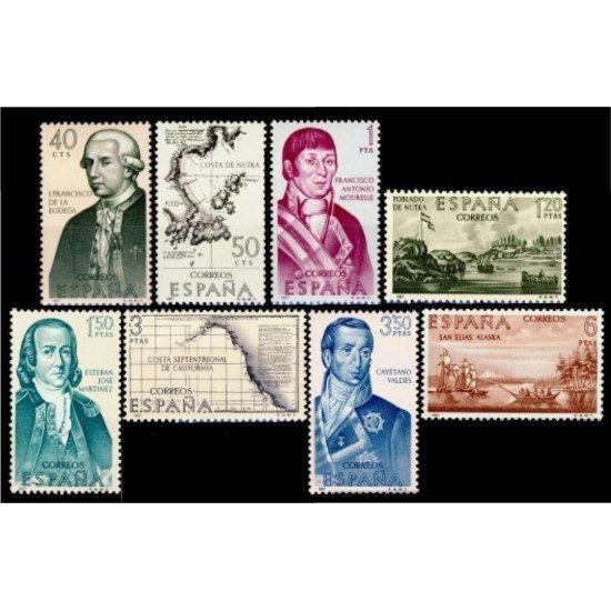 España Spain 1819/26 1967 Forjadores de América MNH España Spain 1819/26 1967 Forjadores de América MNH