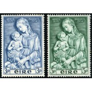 REL/S Irlanda Ireland  Nº 122/23  1954  Año Mariano-Virgen y el niño-fijasellos-