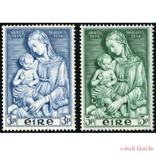 REL/S Irlanda Ireland  Nº 122/23  1954  Año Mariano-Virgen y el niño-fijasellos-