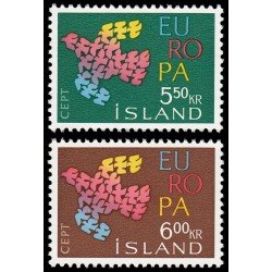 Islandia Iceland 311/12 1961 Europa paloma de la paz MNH Islandia Iceland 311/12 1961 Europa paloma de la paz MNH