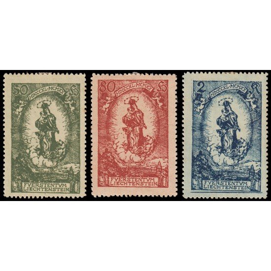 Liechtenstein 40/42 80 aniv. de Juan II la Madonna MH