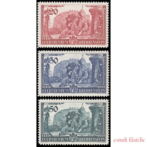 Liechtenstein 155/57 1939 Advenimiento de Francisco-José II MNH