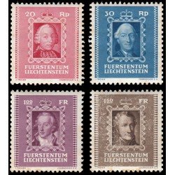 Liechtenstein 182/85 1942 Retratos de príncipes MNH Liechtenstein 182/85 1942 Retratos de príncipes MNH