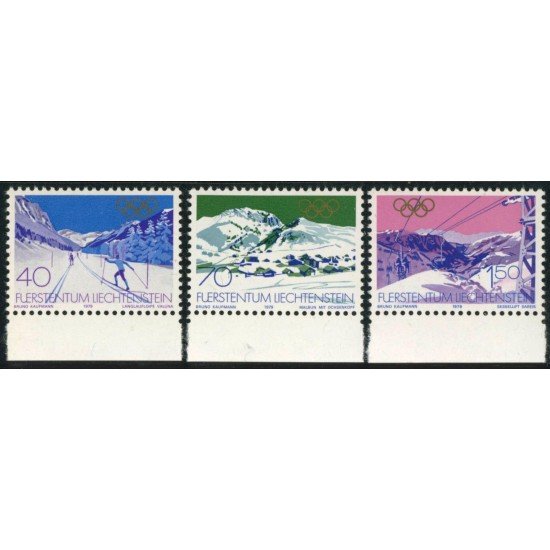 DEP2/S Liechtenstein Nº 679/81  1979 JJOO de invierno de Lake Placid Lujo