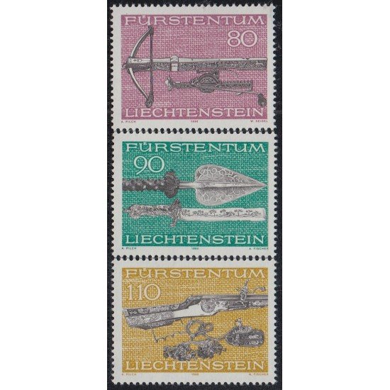Liechtenstein 692/94 1980 Armas de caza MNH