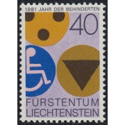 Liechtenstein 715  1981  Año internacional de los discapacitados MNH