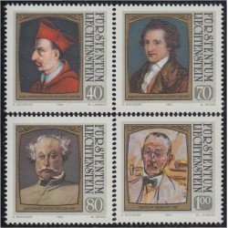 Liechtenstein 725/28 1981 Retratos de visitantes célebres MNH Liechtenstein 725/28 1981 Retratos de visitantes célebres MNH