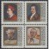 Liechtenstein 725/28 1981 Retratos de visitantes célebres MNH