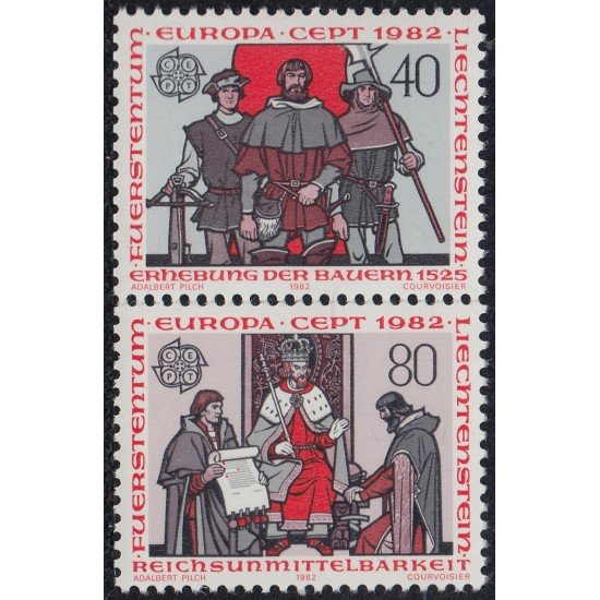Liechtenstein 732/33 1982 Europa hechos históricos MNH