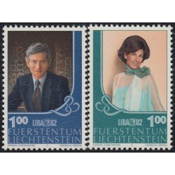 Liechtenstein 738/39 1982 Liba 82 Retratos MNH Liechtenstein 738/39 1982 Liba 82 Retratos MNH