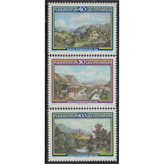 Liechtenstein 747/49 1982 150º Aniv. del pintor Moritz Menzinger MNH