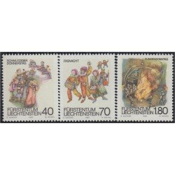Liechtenstein 759/61 1983 Carnaval y cuaresma MNH Liechtenstein 759/61 1983 Carnaval y cuaresma MNH