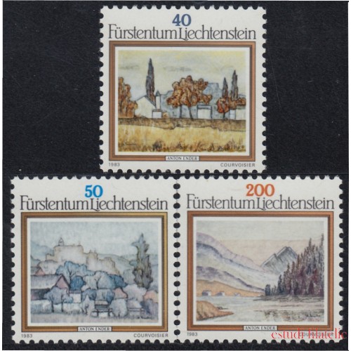Liechtenstein 762/64 1983 Arte pinturas de Anton EnderMNH