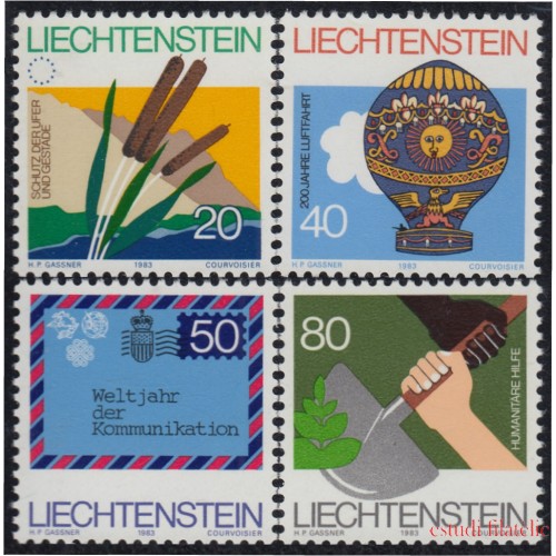 Liechtenstein 765/68 1983 Campañas y aniversarios MNH