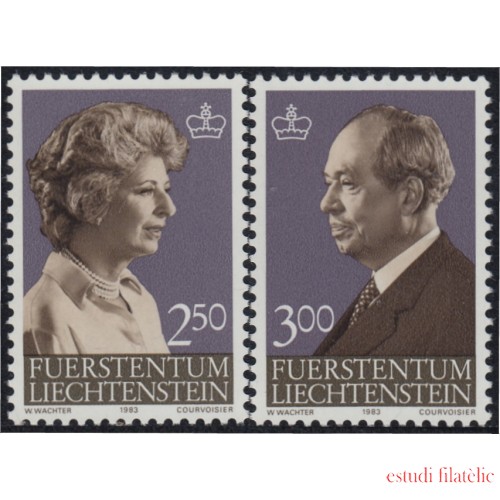 Liechtenstein 769/70 1983 Retratos de los príncipes MNH