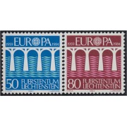 Liechtenstein 778/79 1984 Europa 25º aniversario de la CEPT MNH