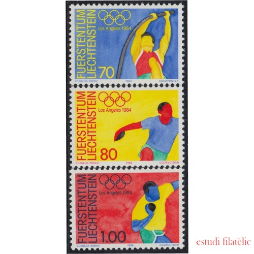 Liechtenstein 787/89  1984 Juegos Olímpicos Los Angeles MNH