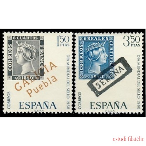España Spain 1869/70 1968 Día mundial del sello MNH