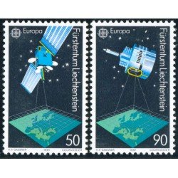 Liechtenstein 952/53 1991 Europa y el espacio MNH Liechtenstein 952/53 1991 Europa y el espacio MNH