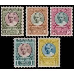 Luxemburgo 209/13 1928 Obras sociales Princesa María Adelaida MNH Luxemburgo 209/13 1928 Obras sociales Princesa María Adelaida MNH