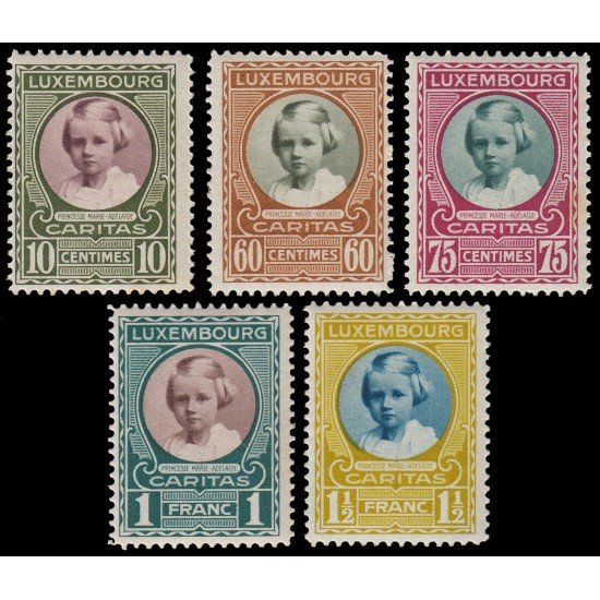 Luxemburgo 209/13 1928 Obras sociales Princesa María Adelaida MNH