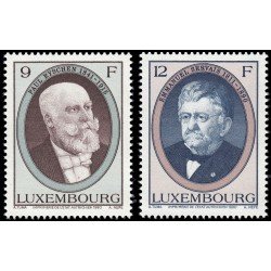 Luxemburgo 1195/96 1990 Hombres de estado luxemburgueses MNH Luxemburgo 1195/96 1990 Hombres de estado luxemburgueses MNH