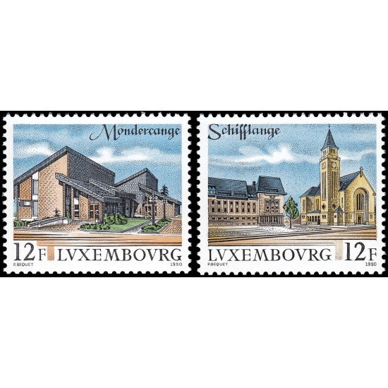 Luxemburgo 1201/02 1990 Serie turística MNH