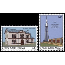 Luxemburgo 1223/24 1991 Serie turística Monumentos MNH Luxemburgo 1223/24 1991 Serie turística Monumentos MNH