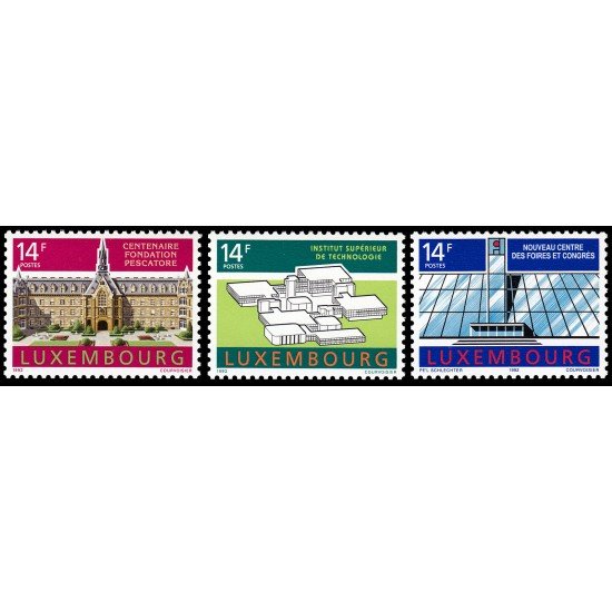 Luxemburgo 1238/40 1992 Edificios MNH