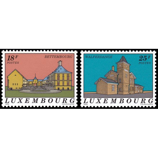 Luxemburgo 1241/42 1992 Serie turística MNH